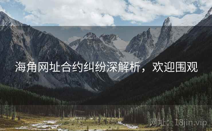 海角网址合约纠纷深解析，欢迎围观