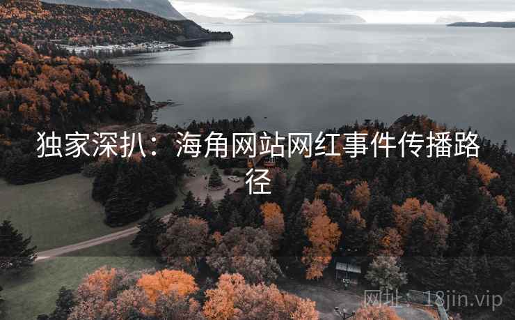 独家深扒：海角网站网红事件传播路径
