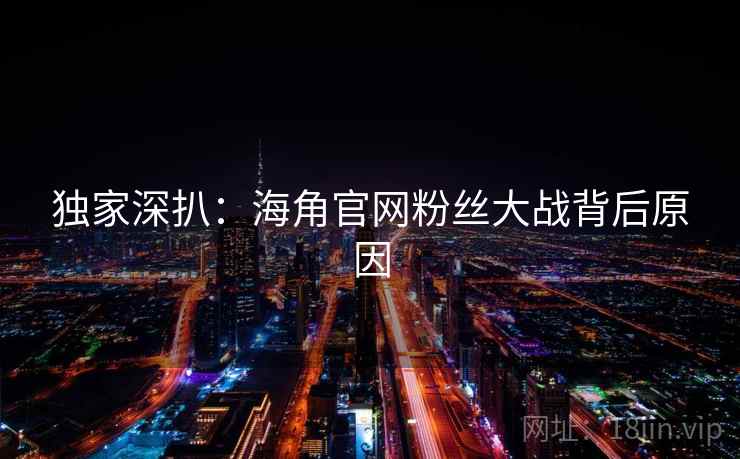 独家深扒：海角官网粉丝大战背后原因