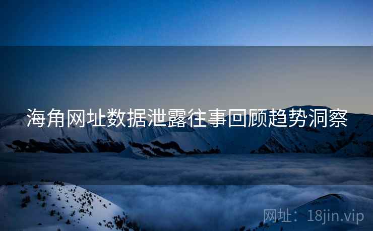 海角网址数据泄露往事回顾趋势洞察